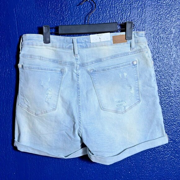 Judy Blue High-Rise Cuffed Printed Aztec Lining Cotton Summer Travel Sz L - Picture 5 of 12